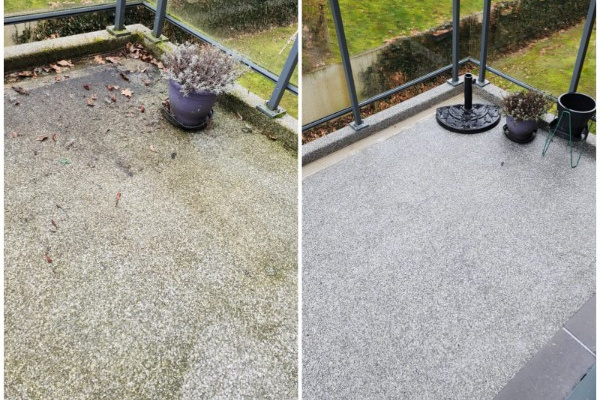 Nettoyage de terrasse au Domaine de Géronsart à Erpent - Namur