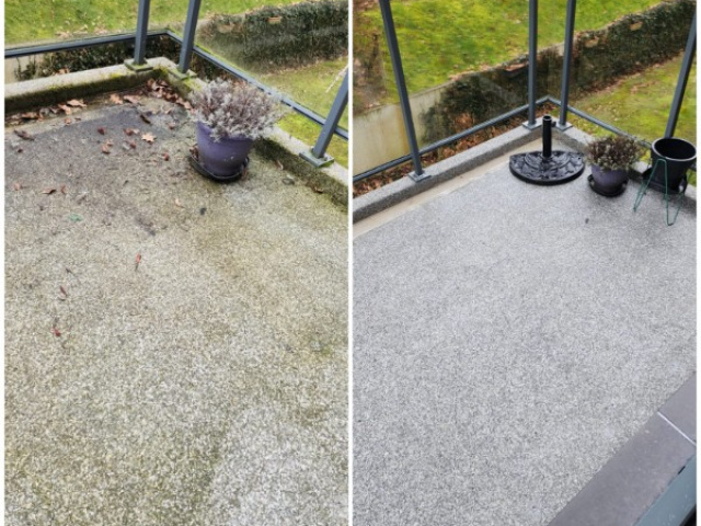 Nettoyage de terrasse au Domaine de Géronsart à Erpent - Namur
